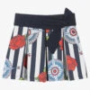 Rosalita Señoritas Girls Blue Stripe Cotton Skirt