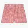 Rosalita Señoritas Girls Red Gingham Cotton Shorts