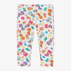 Rosalita Señoritas Girls White Cotton Llama Leggings