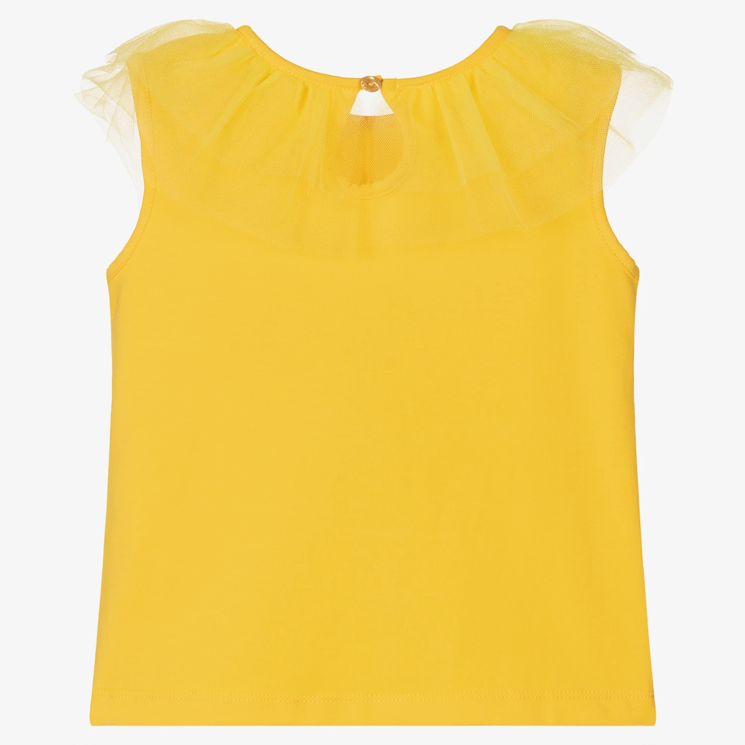 Rosalita Señoritas Girls Yellow Cotton & Tulle T-Shirt 3 Rosalita Señoritas Girls Yellow Cotton & Tulle T-Shirt - Image 3