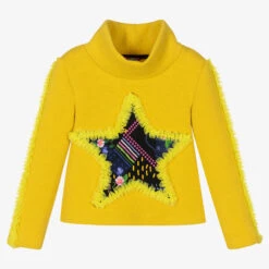 Rosalita Señoritas Girls Yellow High Neck Sweater