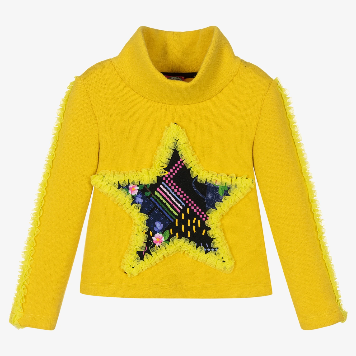 Rosalita Señoritas Girls Yellow High Neck Sweater 1 Rosalita Señoritas Girls Yellow High Neck Sweater