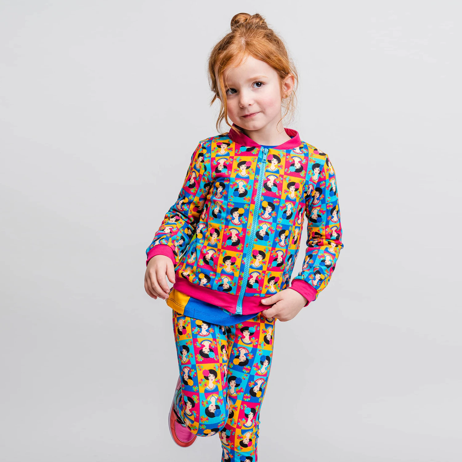 Rosalita Señoritas Multicoloured Cotton Zip-Up Top 2 Rosalita Señoritas Multicoloured Cotton Zip-Up Top - Image 2