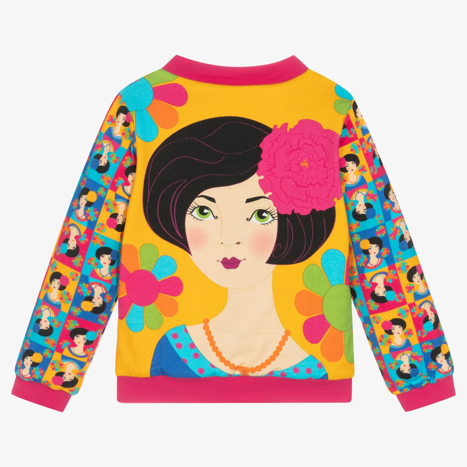 Rosalita Señoritas Multicoloured Cotton Zip-Up Top 3 Rosalita Señoritas Multicoloured Cotton Zip-Up Top - Image 3