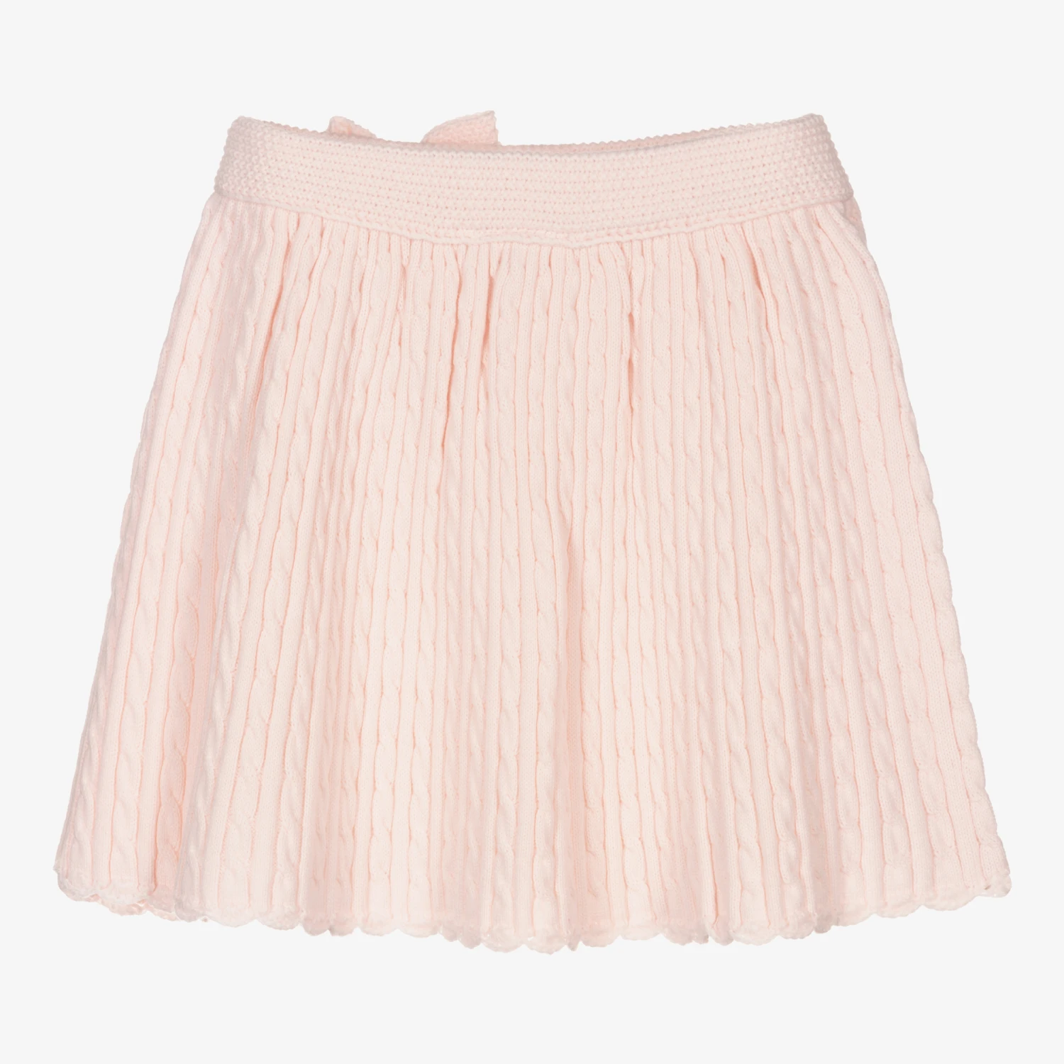 Sarah Louise Girls Pink Knitted Skirt 2 Sarah Louise Girls Pink Knitted Skirt - Image 2