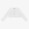 Sarah Louise Girls White Cotton Bolero Cardigan