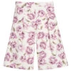 Sarah Louise Ivory Wide Leg Floral Trousers