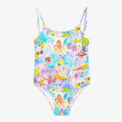 Selini Action Girls Blue Octopus Swimsuit