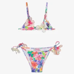 Selini Action Girls Floral Triangle Bikini
