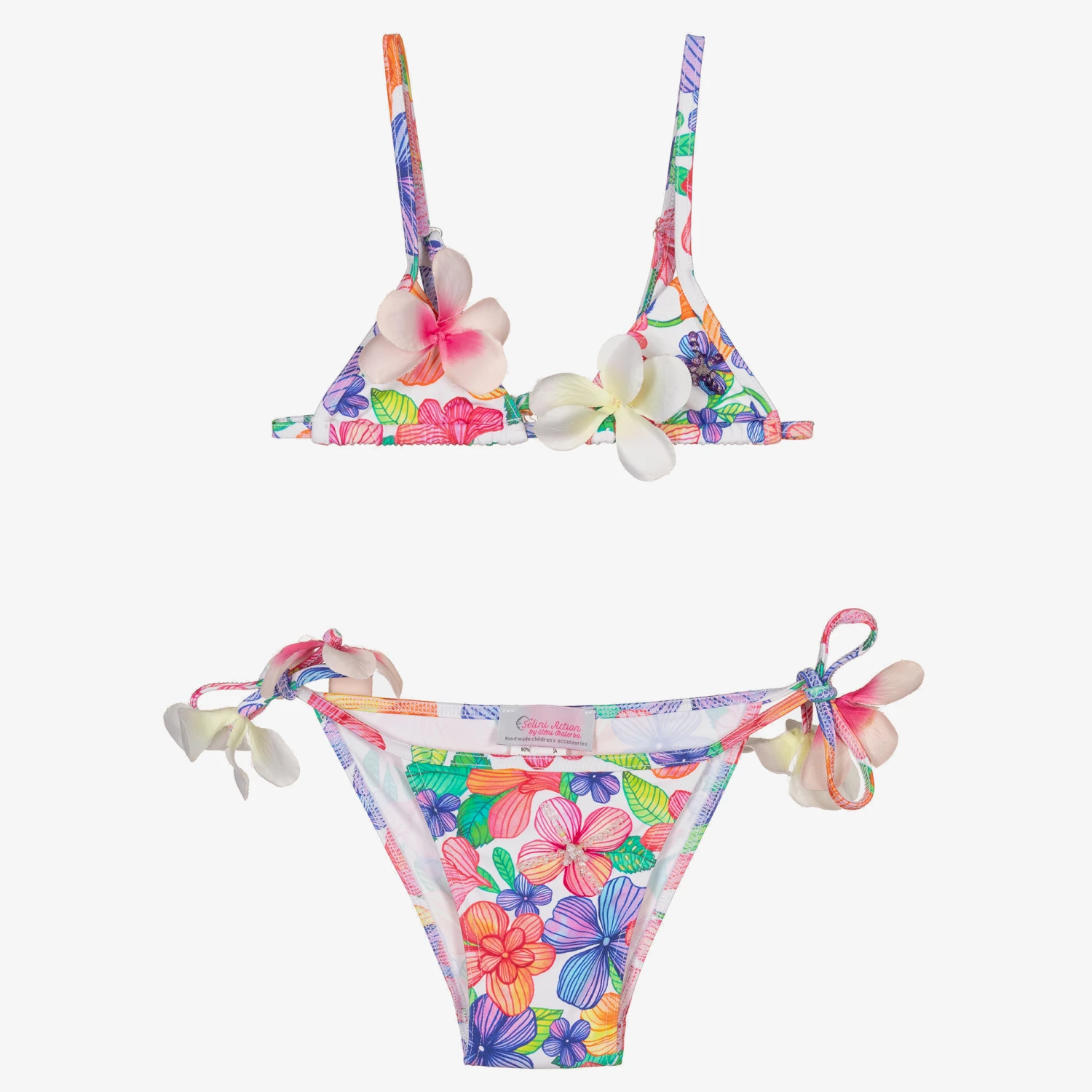 Selini Action Girls Floral Triangle Bikini 1 Selini Action Girls Floral Triangle Bikini
