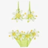 Selini Action Girls Green Tropical Flower Bikini