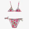 Selini Action Grey Stripe Strawberry Bikini