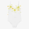 Selini Action White Flowers Swimsuit