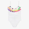 Selini Action White Pom-Pom Swimsuit