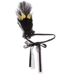 Sienna Likes To Party Black Feather Floral Headband