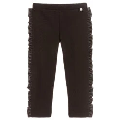 Simonetta Girls Black Jersey Trousers