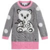 Simonetta Grey Wool Knitted Teddy Dress