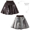 Sonia Rykiel Paris Black Reversible Sequin Skirt
