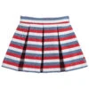 Sonia Rykiel Paris Blue & Red Pleated Skirt