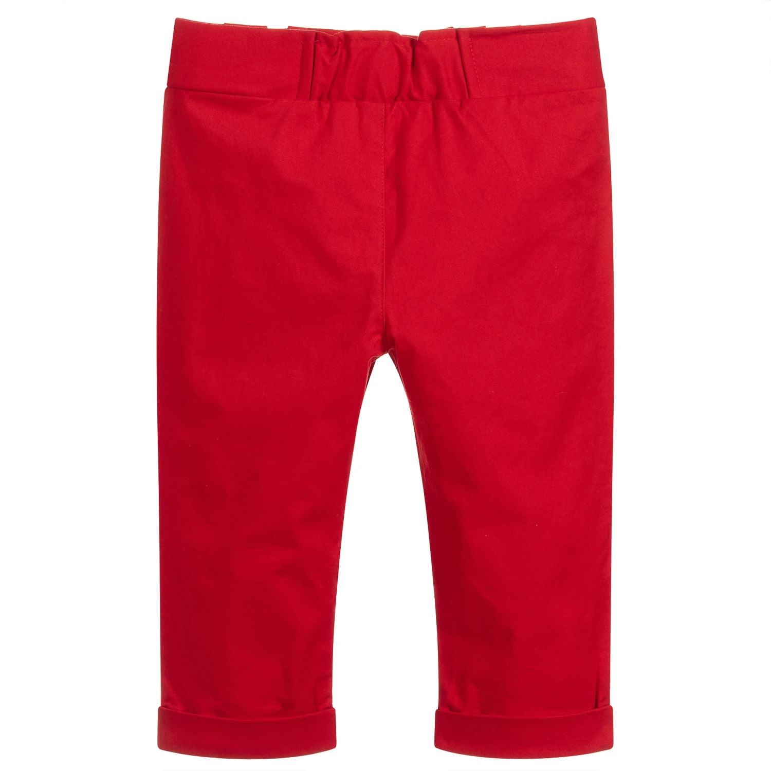 Sonia Rykiel Paris Girls Red Cotton Trousers 2 Sonia Rykiel Paris Girls Red Cotton Trousers - Image 2