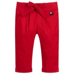 Sonia Rykiel Paris Girls Red Cotton Trousers