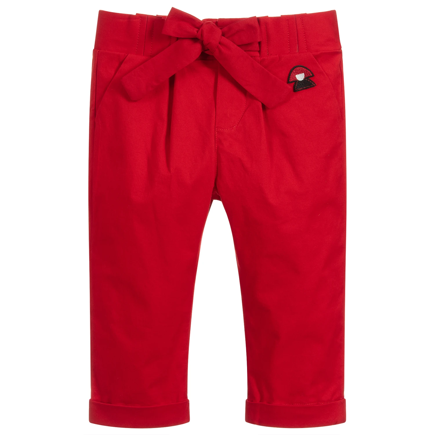 Sonia Rykiel Paris Girls Red Cotton Trousers 1 Sonia Rykiel Paris Girls Red Cotton Trousers