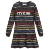 Sonia Rykiel Paris Knitted Glittery Striped Dress