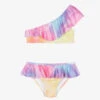 Stella Cove Girls Purple Ombre Ruffle Bikini