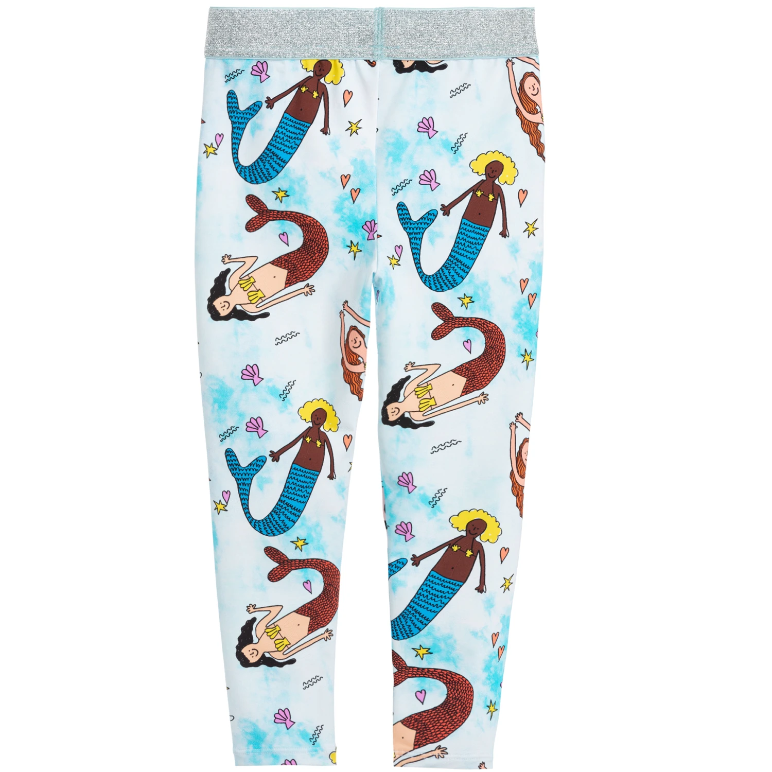 Stella McCartney Kids Blue Mermaid Leggings (UPF50+) 2 Stella McCartney Kids Blue Mermaid Leggings (UPF50+) - Image 2
