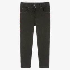 Stella McCartney Kids Girls Black Logo Skinny Jeans