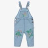 Stella McCartney Kids Girls Blue Chambray Dungarees