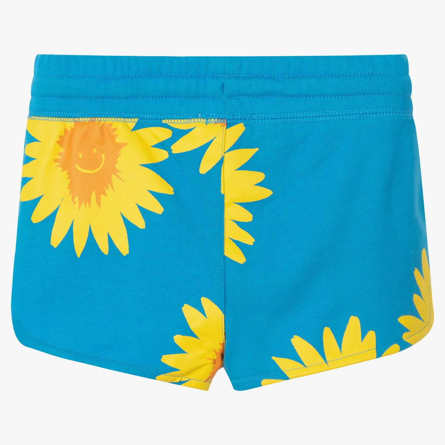 Stella McCartney Kids Girls Blue Cotton Shorts 2 Stella McCartney Kids Girls Blue Cotton Shorts - Image 2