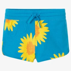 Stella McCartney Kids Girls Blue Cotton Shorts