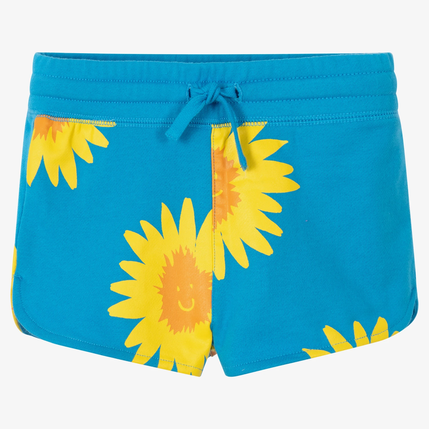 Stella McCartney Kids Girls Blue Cotton Shorts 1 Stella McCartney Kids Girls Blue Cotton Shorts