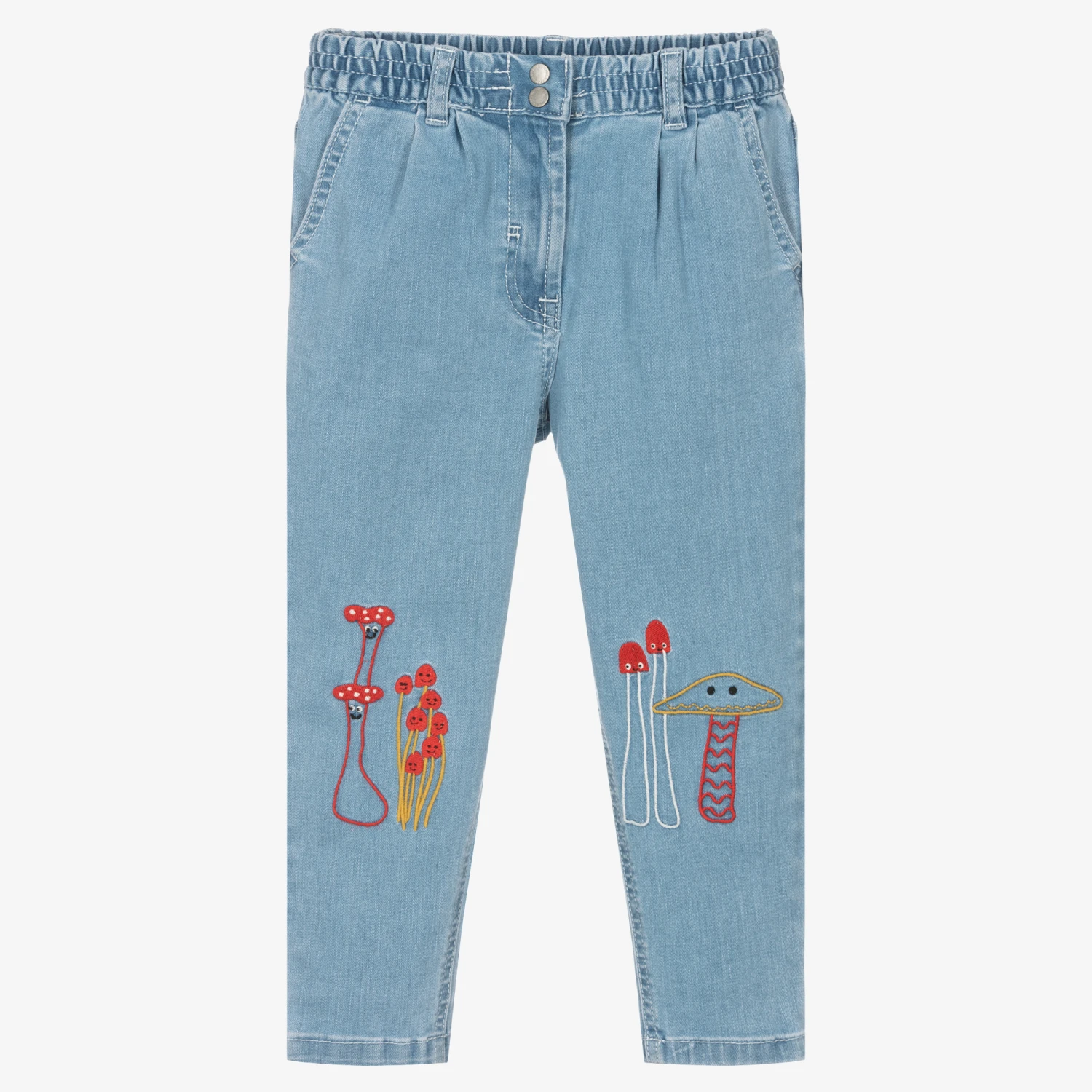 Stella McCartney Kids Girls Blue Paperbag Jeans 1 Stella McCartney Kids Girls Blue Paperbag Jeans