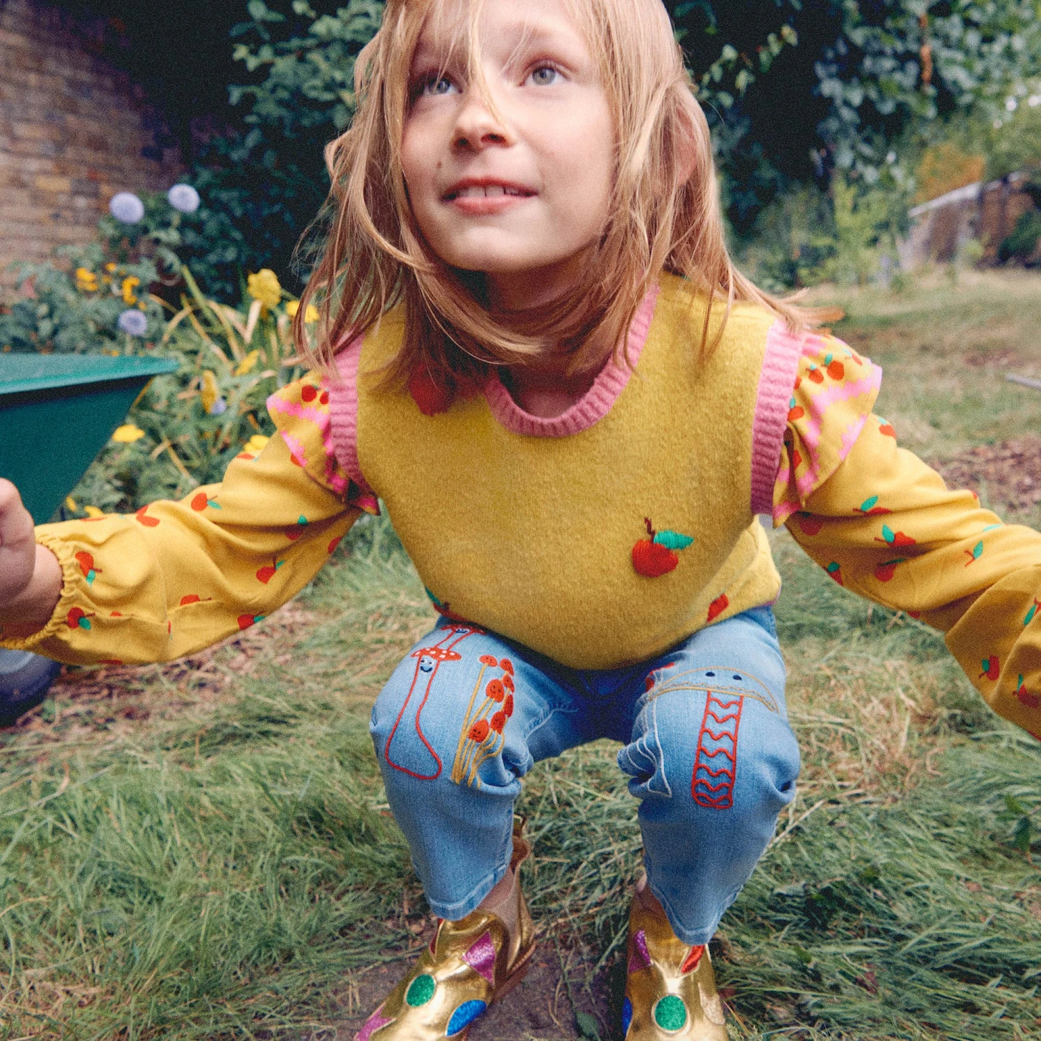 Stella McCartney Kids Girls Blue Paperbag Jeans 2 Stella McCartney Kids Girls Blue Paperbag Jeans - Image 2