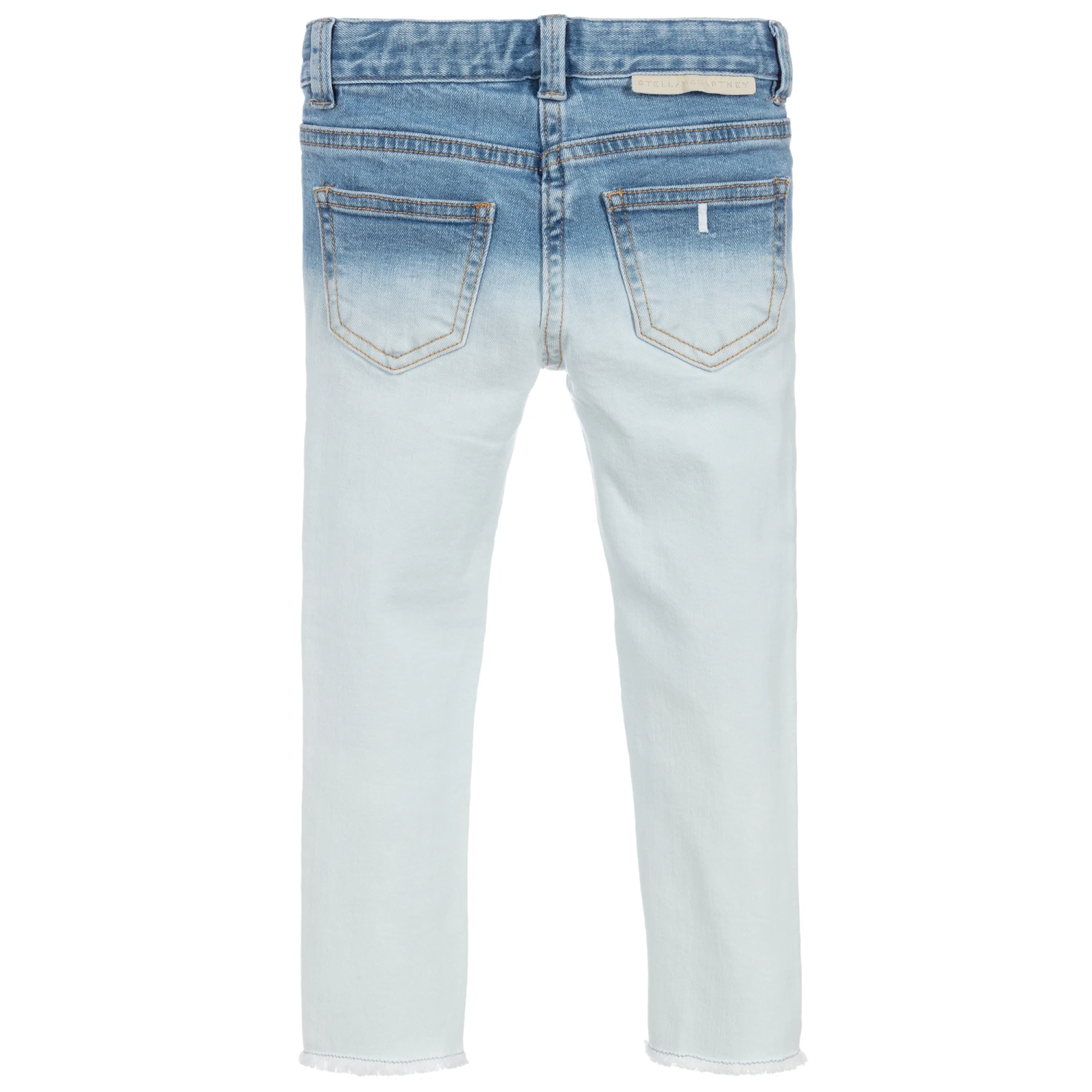 Stella McCartney Kids Girls Blue Skinny Fit Jeans 2 Stella McCartney Kids Girls Blue Skinny Fit Jeans - Image 2