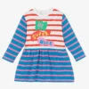 Stella McCartney Kids Girls Blue Stripe Slogan Dress