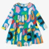 Stella McCartney Kids Girls Blue Tiered Tencel™ Dress