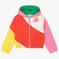Stella McCartney Kids Girls Colorblock Zip-Up Hoodie