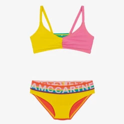 Stella McCartney Kids Girls Colourblock Bikini (UPF50+)