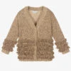 Stella McCartney Kids Girls Gold Knitted Cardigan