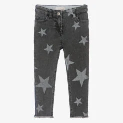 Stella McCartney Kids Girls Grey Star Denim Jeans