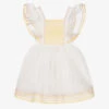 Stella McCartney Kids Girls Ivory & Yellow Organza Dress
