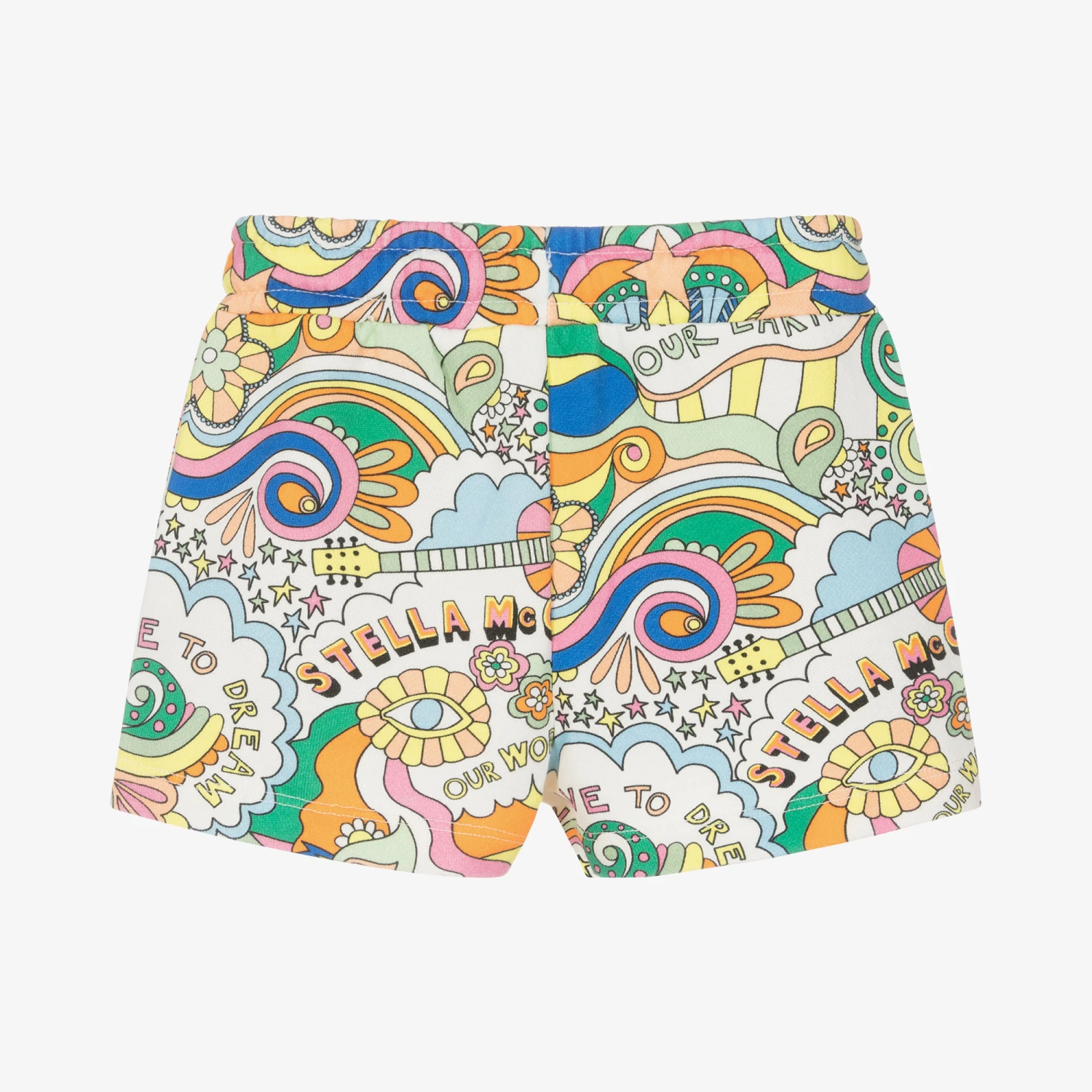 Stella McCartney Kids Girls Love To Dream Cotton Shorts 2 Stella McCartney Kids Girls Love To Dream Cotton Shorts - Image 2