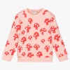 Stella McCartney Kids Girls Pink Cotton Mushroom Sweatshirt