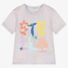 Stella McCartney Kids Girls Purple Cotton T-shirt