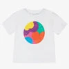 Stella McCartney Kids Girls White Cotton Logo T-Shirt