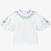 Stella McCartney Kids Girls White Embroidered Blouse
