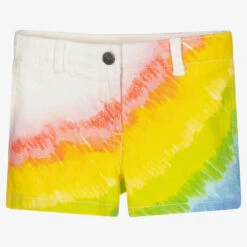 Stella McCartney Kids Ivory Rainbow Denim Shorts